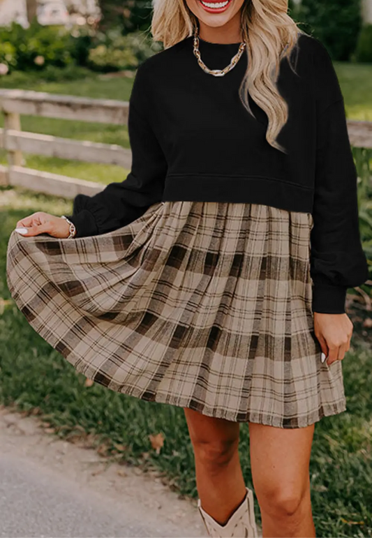Fall plaid dress pre-order