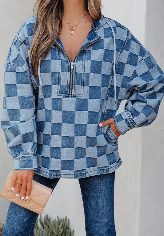 Denim Half zip pre-order