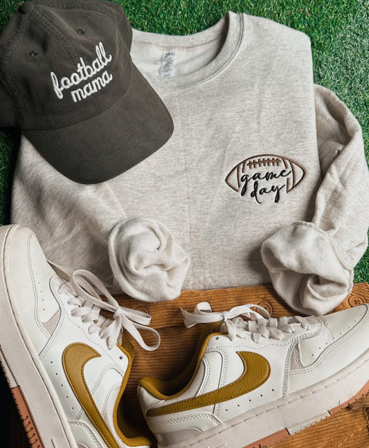 Game day embroidered crew pre-order