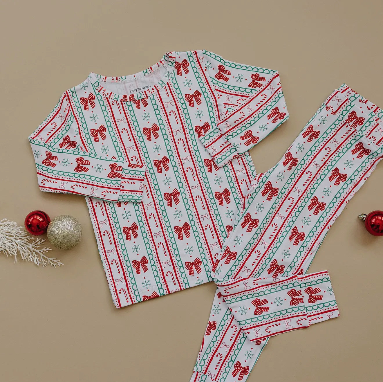 Retro Candy Cane Bamboo 2 pc set pre-order
